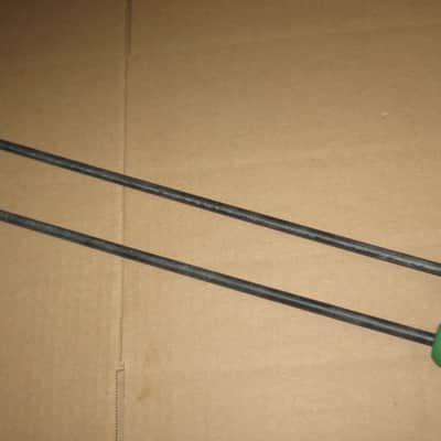 new old stock Gambal GPXR1 (UG13GPXR1) Glockenspiel, Bells, Xylophone Percussive Keyboard MALLETS, 1 and 1/4 inches Green Hard Nylon Flat Ball Heads with Black Synthetic Shafts, with original packaging - from 1990s - early 2000s image 6