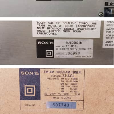 Sony TA-535, TC-U30, ST-333L Rare Vintage Hi-Fi System Serviced Working Warranty image 9