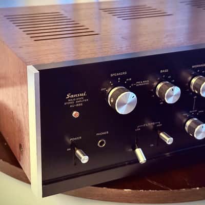 🎶✨ Sansui AU-888 / AU888 Vintage Integrated Amplifier w/ Excellent Wood Case — Serviced/Cleaned, Tested, 100V JDM image 4