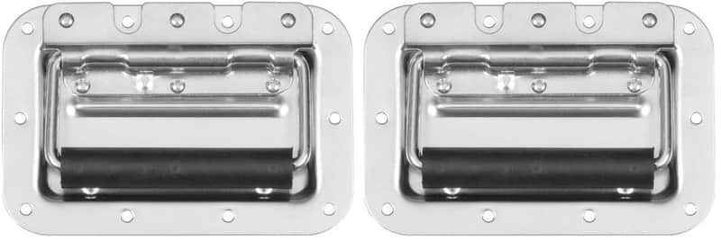 2 MR DJ HR100C Spring Loaded Recesses Handle Medium Spring Loaded Recessed Heavy Duty Chrome Flight Case Speaker Cabinet Road Case Handle image 1