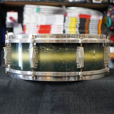 1938 Ludwig & Ludwig 'King Louie' 5x14" 3ply Snare Drum - Green & Gold Duco image 15