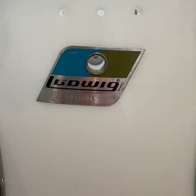 Ludwig 8x12" Vistalite Tom - Solid White, REPAIRED image 6