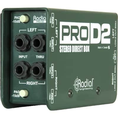 Radial DI Box PROD2 Passive Stereo DI Box Bundle with 10ft Pig Hog XLR Microphone Cord & Polishing Cloth - Hum Eliminator DI Boxes for Instruments, Passive Box Made for Keyboards, Guitar, Bass DI image 3