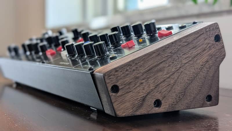 Solid Black Walnut Side Panels for Behringer Model D (Fits Neutron, Pro-1, WASP, Cat, etc) image 1