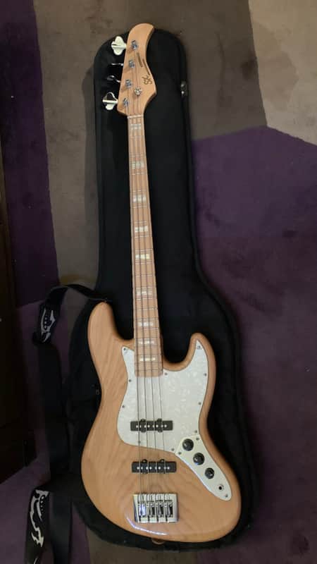 SX (Essex) VTG Custom Build Jazz Bass (SJB75/NA) 2015 Glossy Southern Swamp Ash image 1