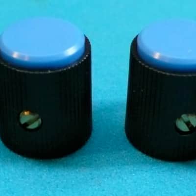 Guitar Effects Pedal Set of 4 Blue Control Knobs Fits Boss DD-3 DD-5 DD-6 DD-7 Delay image 2