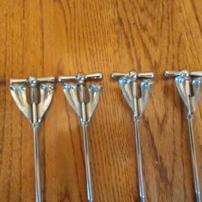 Ludwig Lot 1: (8) vintage Club Date bass drum tension rods & claws, 1960s all excellent! image 7
