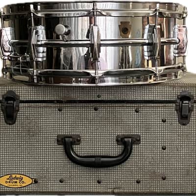 Ludwig / Super Ludwig, 1960-1963,  Pre-Serial Keystone Badge, Chrome Over Brass, 5” x 14” Concert Snare Drum image 10