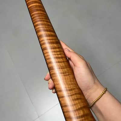 AAAAA Tele Ebony Fretboard Roasted flame Maple Electric Guitar Neck Radius 12inch Round stainless steel 22 frets hole 10mm Radius: 12 inches image 5