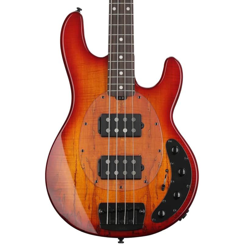 Sterling By Music Man StingRay RAY34HH Bass Guitar - Blood Orange Burst image 1