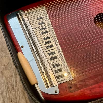 Oscar Schmidt 36-String Angel Harp - Red - w/ Case image 5