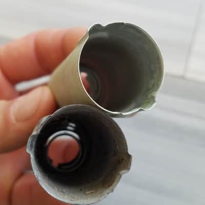 Cinch Pair (2) Tube Shields EL84 9-pin J-Slot J62-139 Vintage Vacuum 1950s-1960s image 7