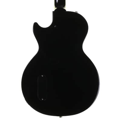 Gibson Les Paul Junior Electric Guitar, Ebony with Gig Bag, ABM Bridge Upgrade image 8