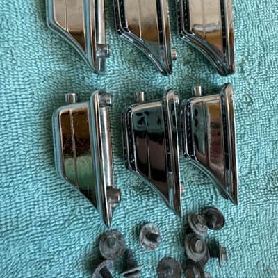 Rogers 6 Beavertail Vintage Tom Drum Lugs - part # 609322 - Lot #01 60s 70s - Chrome image 6