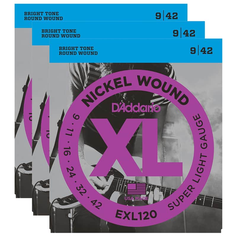 D'Addario EXL120 Electric 9-42 (3 Pack Bundle) image 1