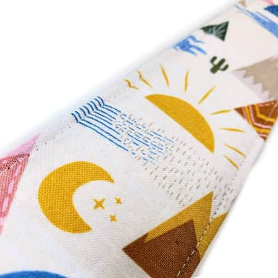 Sun Moon Mountains Cactus Guitar Strap-Great Outdoors Guitar Strap -Camping Guitar Strap- Double Padded - Universal Guitar Strap image 2