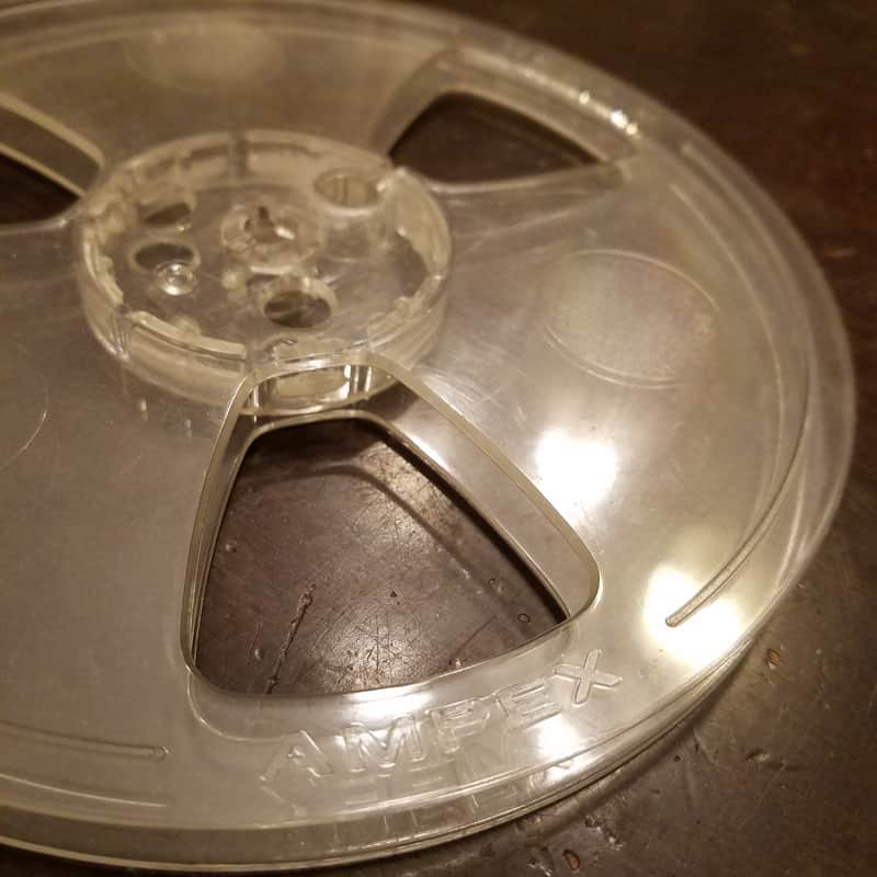 Ampex 7" R2R Take-up Supply Classic Reel Empty 1950s Clear Plastic image 1
