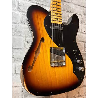 Fender Custom Shop  Limited Edition Nocaster Thinline Relic, 1-Piece Quartersawn Maple Neck, Aged 2-Color Sunburst image 4