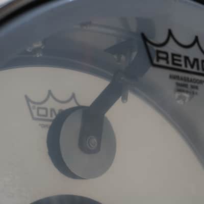 LUDWIG  B/O BADGE ACROLITE SNARE DRUM 14" x 5" No. 3076089 1970s - Matt Aluminium image 14