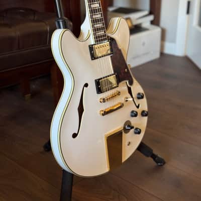 D'Angelico Excel EX-DC Semi-Hollow with Stop-Bar Tailpiece 2010s - White image 4
