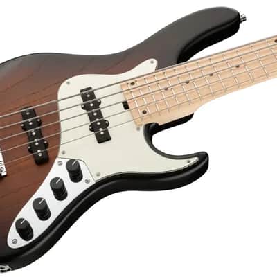 Sadowsky MetroLine 24-Fret Vintage J/J Bass-Swamp Ash Body-5 String-Almond Sunburst Transparent Satin image 1