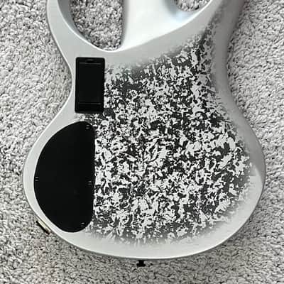Mint Ibanez BTB25TH5SLM 5-String Electric Bass Guitar Silver Blizzard Matte Finish image 4