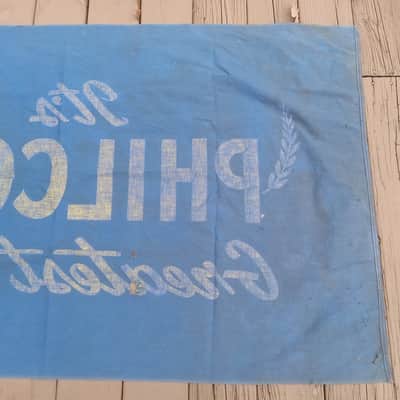 Vintage Circa 1940's Philco Radio "Greatest Year" Trade Show Flag Banner! image 9