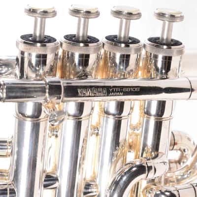 Yamaha YTR-6810S Piccolo Trumpet Silver USED image 4
