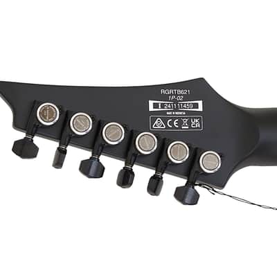 Ibanez RGRTB621 Iron Label Guitar Black Flat B Stock image 7