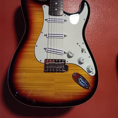 Fender Limited Edition Made in Japan Aerodyne Classic Stratocaster with Flame Maple Top 2019 - 3-Color Sunburst image 2