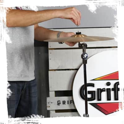 Griffin Cymbal Stand - Percussion Drum Hardware Set for Straight Mounting Medium-Duty Crash, Ride & Splash Cymbals Double Braced Legs, Slip-Proof Gear Holder Light-Duty for Mobile Drummers image 13