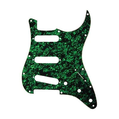 D'Andrea 4-Ply11-Hole SSS Stratocaster Pickguard Green Pearl