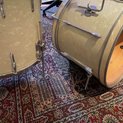 Premier 1960s Vintage Drum Kit - White Marine Pearl - 20 16 12 image 3