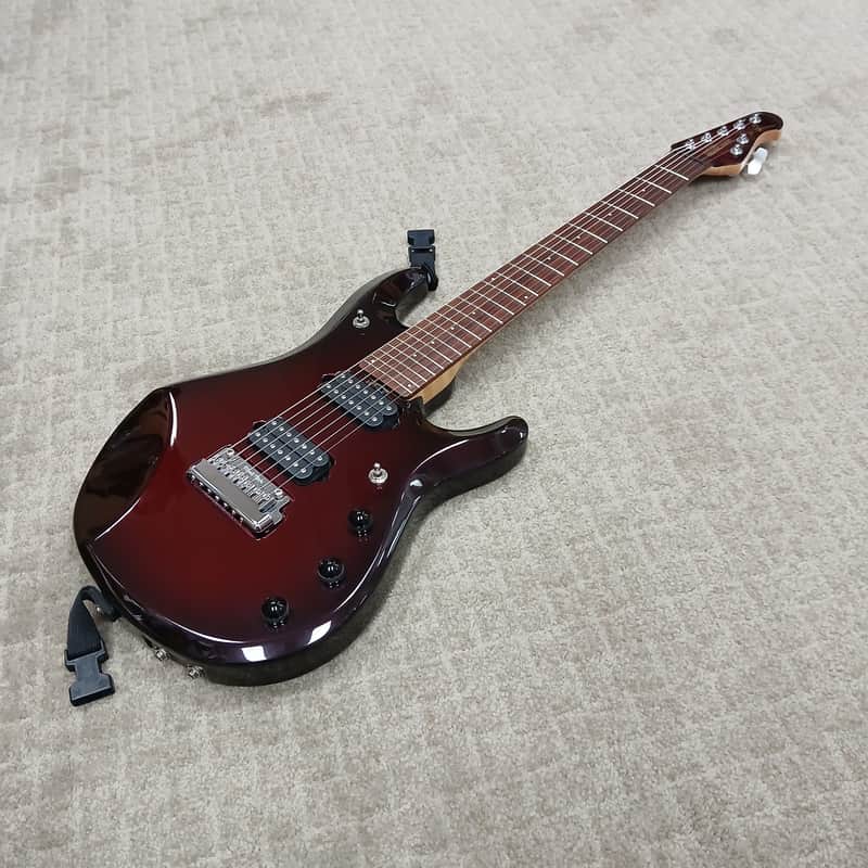 2005 Ernie Ball Music Man JP7 Piezo - Pearl Red Burst Color - w/ Original Hard Shell Case image 1