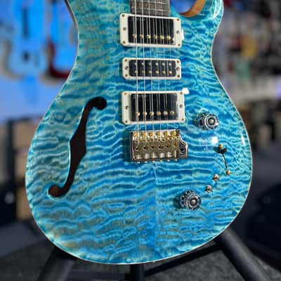 PRS 2025 Wood Library Special 22 Semi Hollow, Custom - Quilt, Aquableaux, Paisley Case, Signature Dealer / 555 image 2
