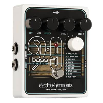 Electro-Harmonix Bass9 Bass Machine Pedal with Independent Effect and Dry Volume Controls, Mono Audio, and Compact, Rugged Design image 1