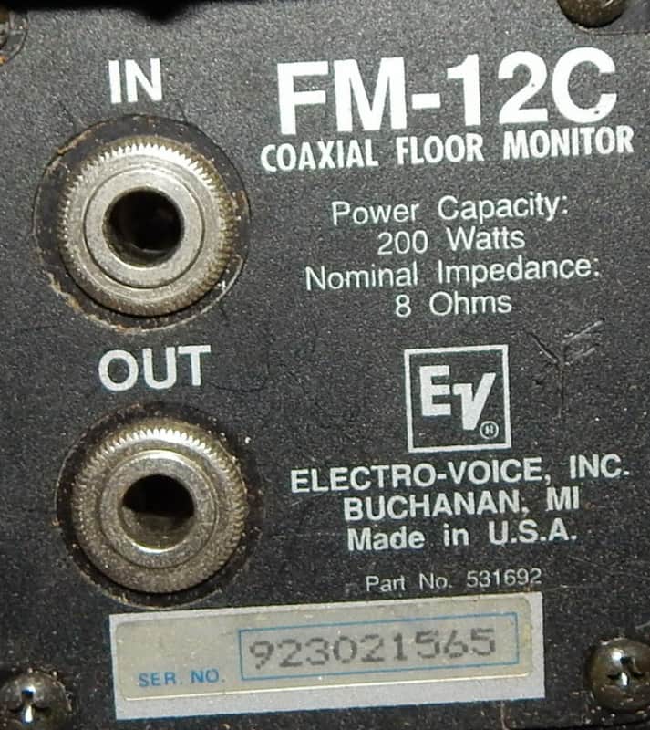 Electro-Voice FM-12C vintage floor monitors set of 2 by request in