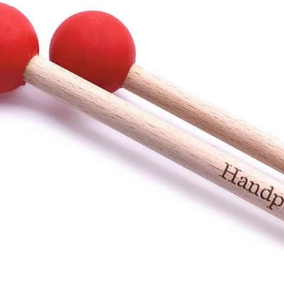1 Pair Tongue Drum Mallets with Bracket Handpan Drum Sticks Rubber Mallet Percussion Instrument Accessory (Red) image 2