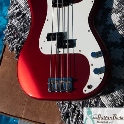 1991 Fender PB-62 '62 Precision Bass Reissue - Candy Apple Red - Made in Japan (FujiGen) Pro Set Up w Perfect Frets/Action/Intonation! image 11