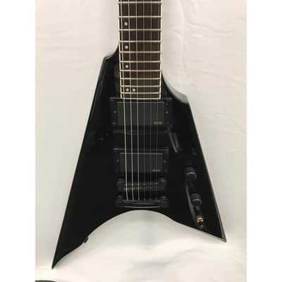 Fernandes V-Hawk Deluxe Electric Guitar EMG 81/85 - Black image 1