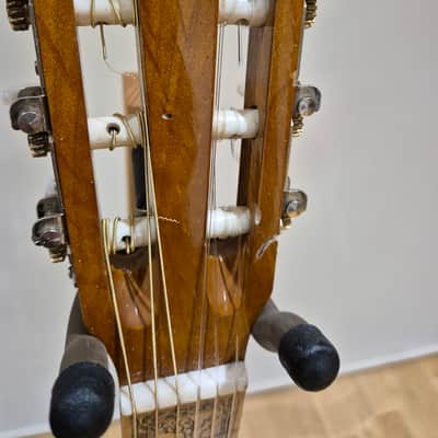 Fretless 3/4 Sized Classical Guitar with Pyrography Neck image 15