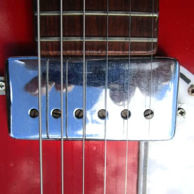 Valco Tosca Guitar, 1960's, Red Finish, Kluson Tuners, Kay Case image 5
