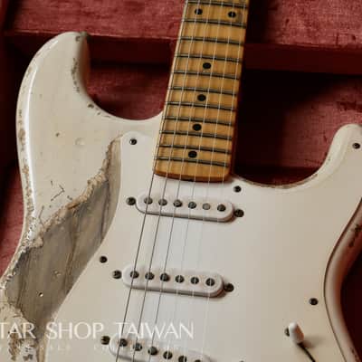 Fender Custom Shop John Cruz 1955 Hardtail Stratocaster Heavy Relic-White Blonde image 5