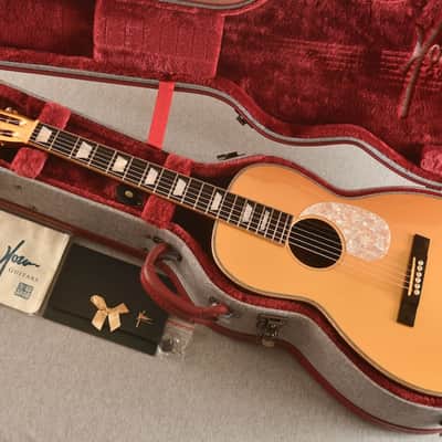 Hozen O 12 Fret Parlor Gold Top Adirondack Indian Rosewood Slotted Headstock #2210-1705 image 1