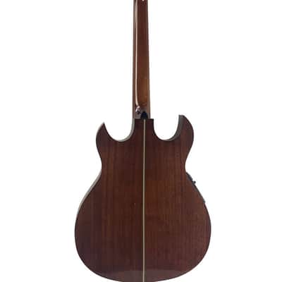 Thin Line Acoustic Electric Guitar 6 String Double Cutaway Sunburst image 5