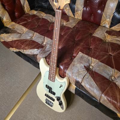 Fender Mustang Bass ARTIST OWNED by THE DARKNESS studio used to record MOTORHEART album Dan & Justin Hawkins Precision Jazz PJ Bass Pickups image 7