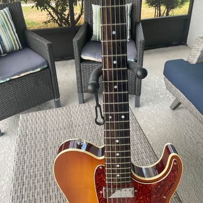 Fret-King Country Squire Semitone De Luxe Honeyburst Telecaster thinline type electric guitar image 3