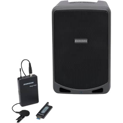 Samson XP106wLM Rechargeable Battery-Powered Portable Bluetooth PA System with Wireless Lavalier Microphone image 1