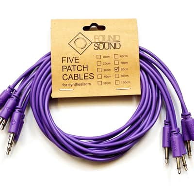Found Sound 80cm Purple Patch Cable x 5 image 2