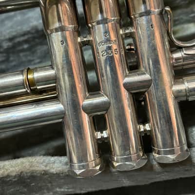 Schilke B3 Professional Silver Trumpet w Case image 10
